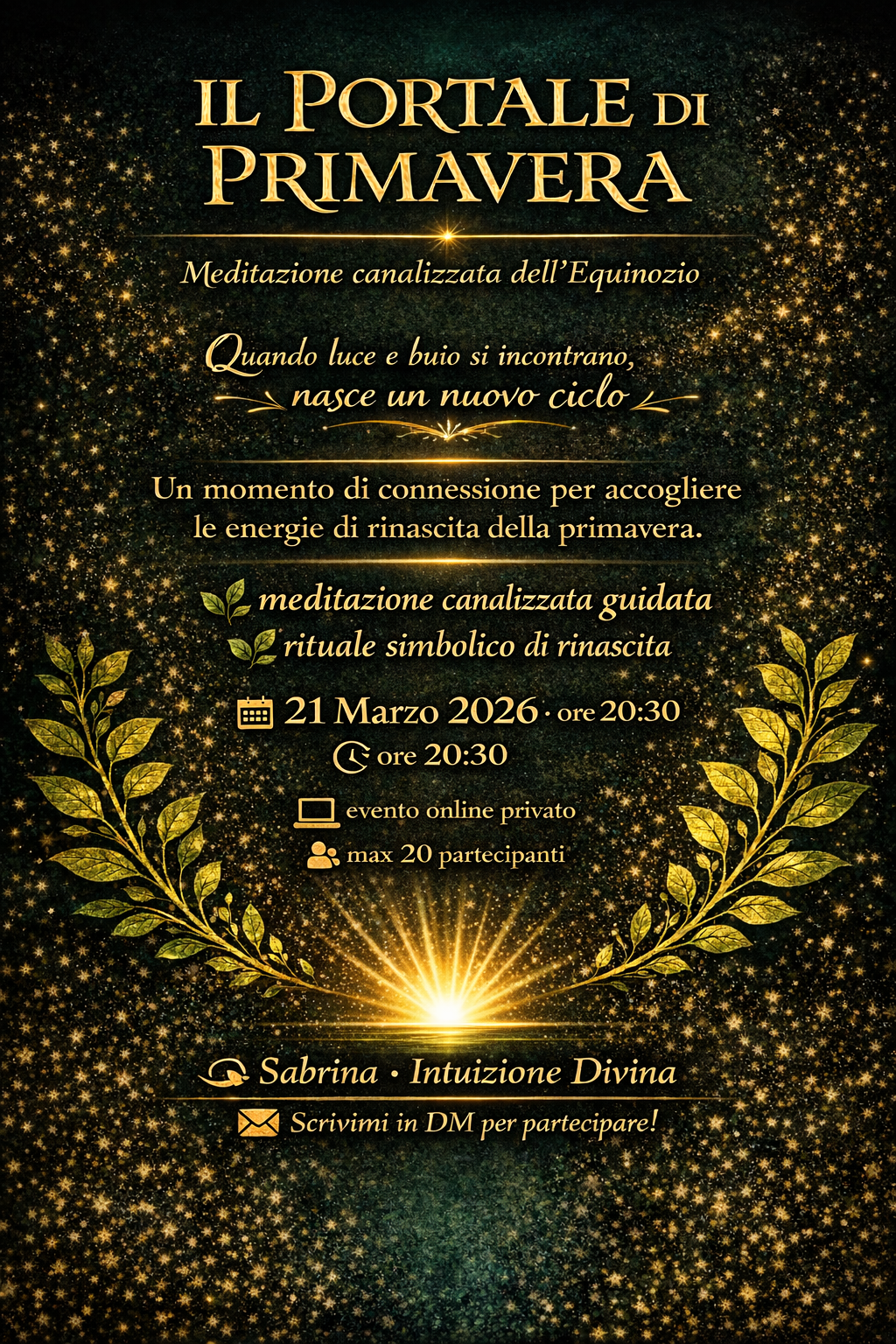 Meditazione equinozio di primavera online con rituale di rinascita